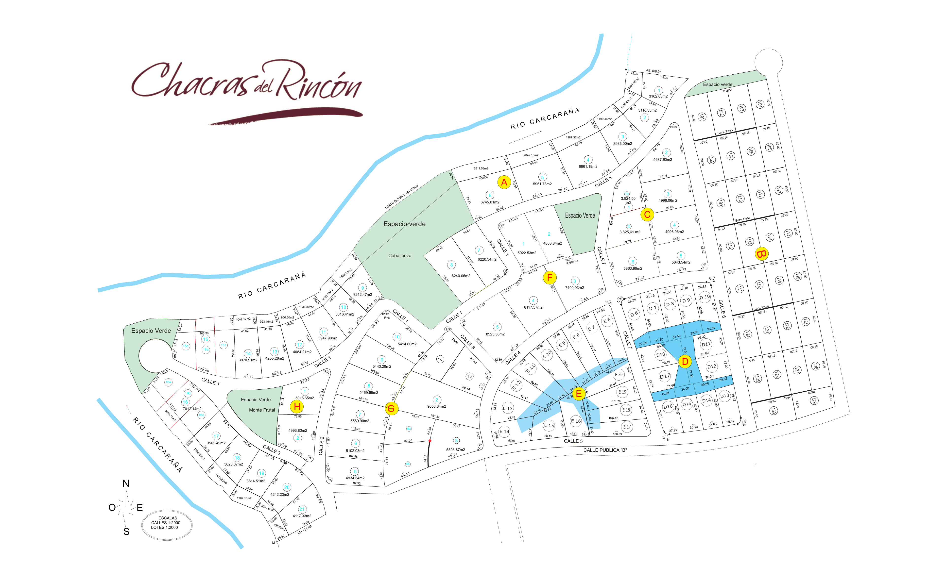 Plano de ventas Chacras del Rincón